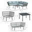 Outsunny Conjunto de Muebles de Ratán 4 Piezas Set de Muebles de Jardín 2 Sofá de 2 Plazas Sofá de Esquina Mesa de Centro con 6 Cojines Acolchados y Marco de Aluminio para Terraza Patio Gris, , large indicador imagen numero 3