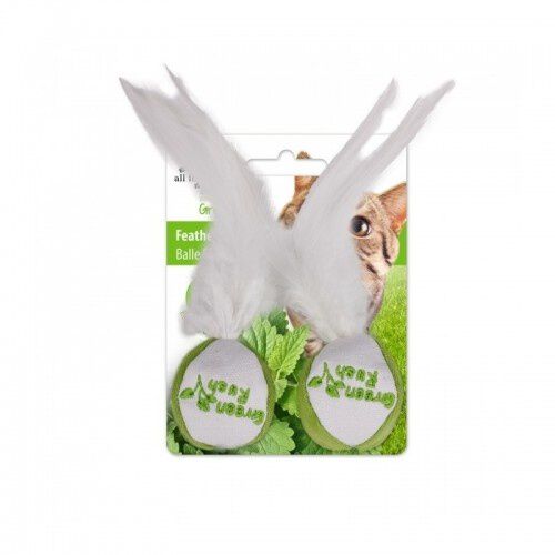 All for paws pelotas con plumas green russ, , large Imagen numero 1