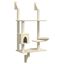 vidaXL Árbol rascador para gatos de pared crema 153 cm, , large indicador imagen numero 1