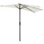 Outsunny Sombrilla 269x138x236 cm Parasol de Jardín con Manivela y Forma Semicircular para Exterior Terraza Patio Piscina Crema, , large indicador imagen numero 1