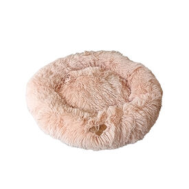 Golden 22k Cama donut melocotón para mascotas pequeñas