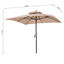 Outsunny Sombrilla de Jardín 3x3x3 m Parasol de Jardín de Metal con Doble Techo Impermeable y Manivela para Terraza Balcón Exterior Beige, , large indicador imagen numero 3
