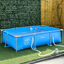 Outsunny Piscina Desmontable Tubular 252x152x65 cm con Depuradora de Cartucho 1200L/H Piscina Rectangular de Exterior para Adultos y Niños 2163L Azul, , large indicador imagen numero 7