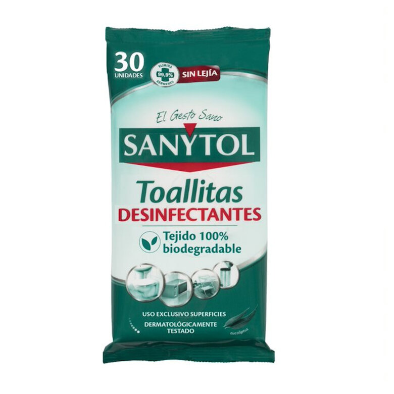 Sanytol Toallitas Húmedas Desinfectantes Multiusos para hogares, , large image number null