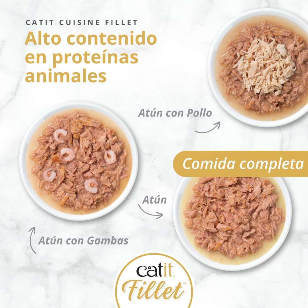 Catit Cuisine Fillet At&uacute;n Pack Variado, 12x75g, , large Imagen numero 2