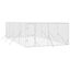 vidaXL Perrera de exterior acero galvanizado plateado 4x4x2 m, , large indicador imagen numero 42