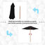 Outsunny Sombrilla Parasol de Madera Ø250x230cm para Exterior con 6 Varillas Sistema de Cuerda con Fijación Desmontable Portátil Fácil de Guardar y Transportar Negro, , large indicador imagen numero 4
