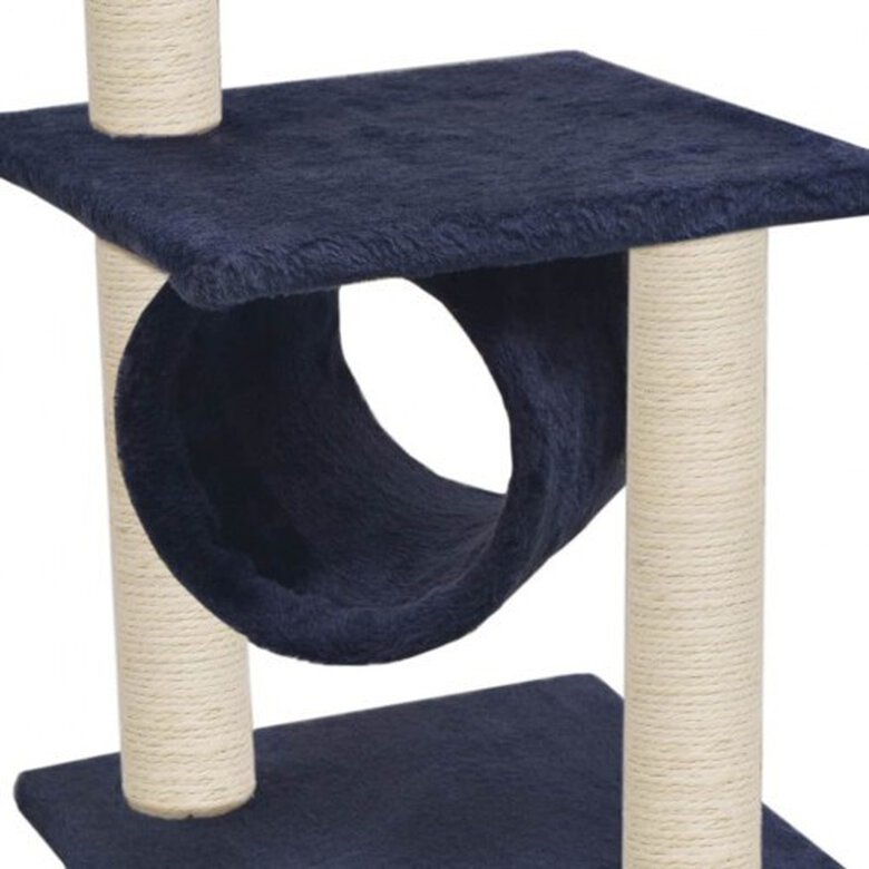 Rascador con postes de sisal para gatos color Azul, , large image number null