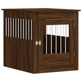 VidaXL Jaula de Madera de Ingeniería Roble Marrón para perros