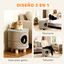 PawHut Casa para Gatos Gris, , large indicador imagen numero 4