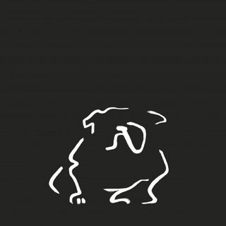 Ilustración de Bulldog A4 color Negro