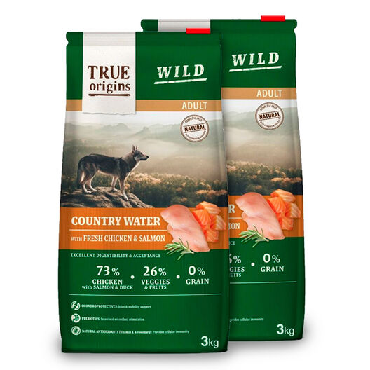 True Origins Adult Wild Country Water Pollo y Salmón pienso para perros
