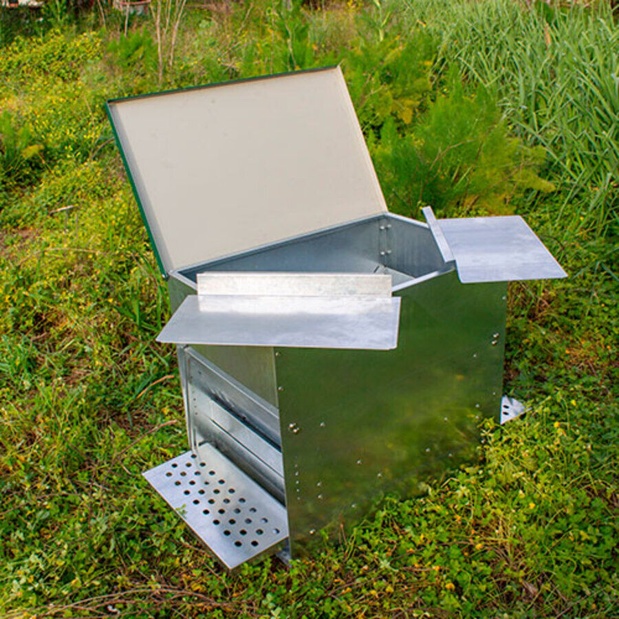 Tolva de apertura mecanica "Jerry" 64L - CON VISERA, , large Imagen numero 3