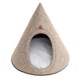 Pet and Co Cama Cueva De Fieltro beige para Perros