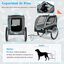 COSTWAY Remolque de Bicicleta para Mascotas, Remolque Bicicleta Perros Peque&ntilde;os y Medianos con Ruedas, Transportador de 2 Puertas con Techo Solar, Capacidad 40 kg, 60,5 x 135 x 95 cm, , large indicador imagen numero 3
