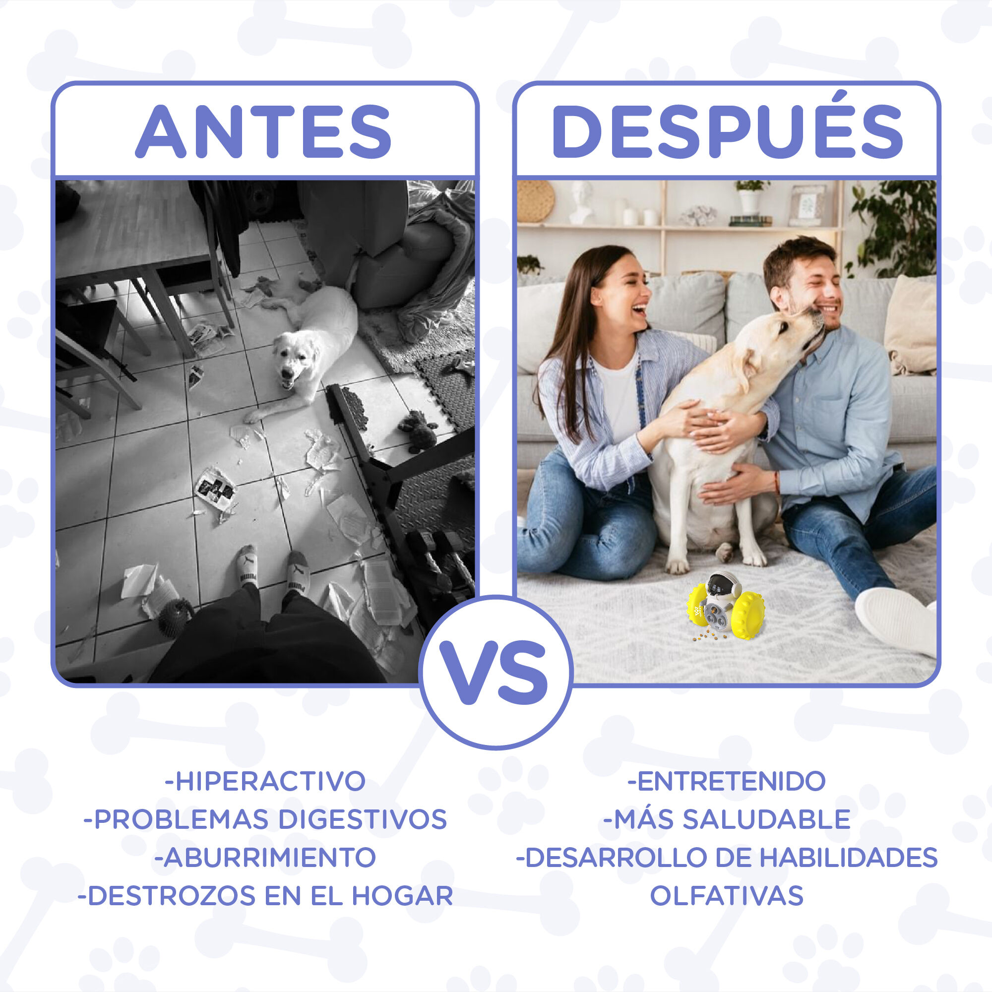 Robot con Fugas - Juguete Interactivo con premios y de inteligencia para perros, , large Imagen numero 4