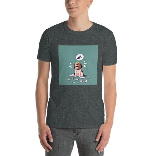 Mascochula camiseta hombre melasuda personalizada con tu mascota gris oscuro thumbnail