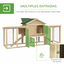 PawHut Gallinero de Madera 204x85x93 cm Jaula para 2-4 Gallinas Gallinero Grande con Nido Bandeja Extraíble Techo de Asfalto y Rampa para Exterior Natural, , large indicador imagen numero 5