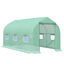 Outsunny Invernadero de Jardín 4x2x2 m Invernadero de Túnel con 6 Ventanas Transpirables y Puerta Enrollable con Cremallera Huerto para Cultivo Plantas Verduras Verde, , large indicador imagen numero 1