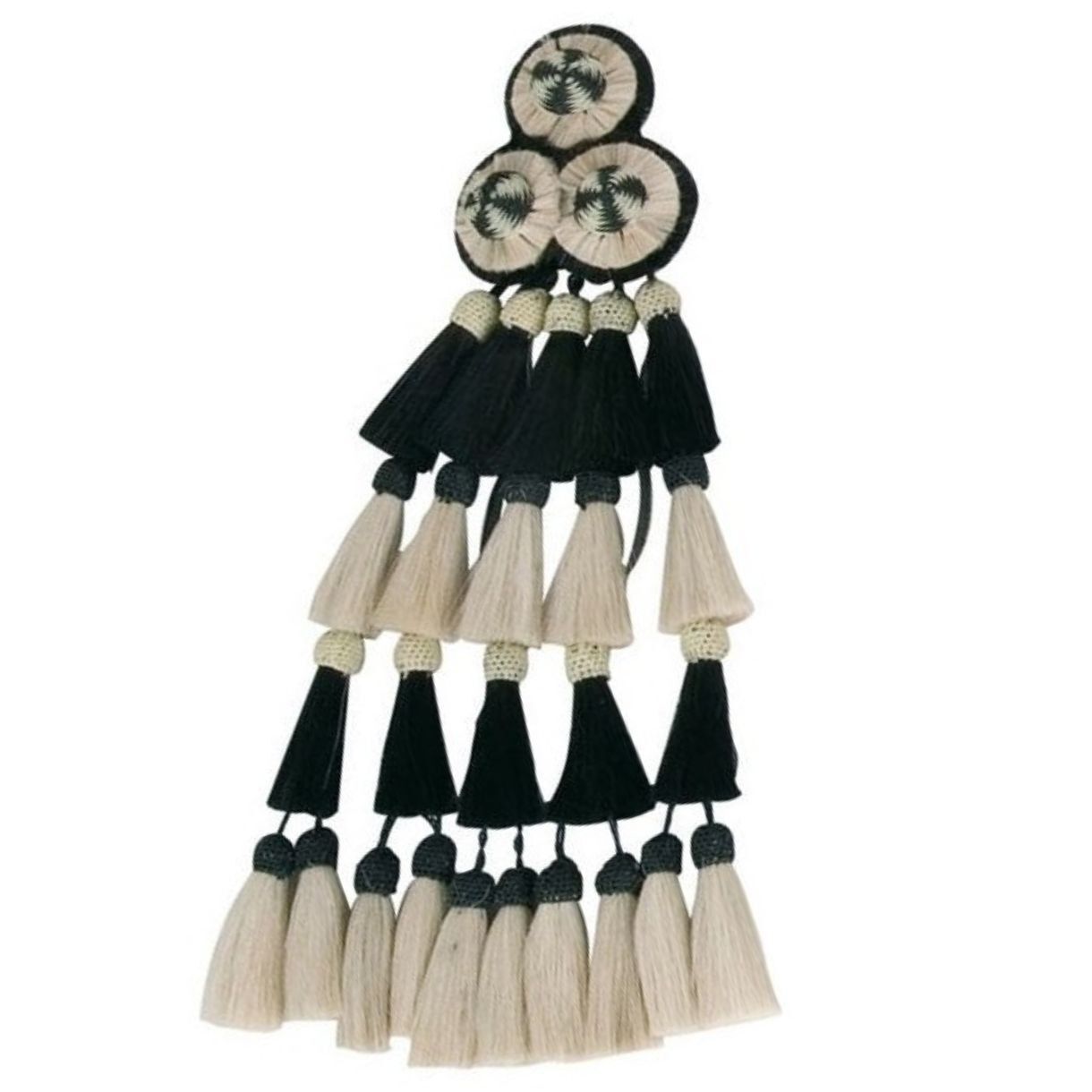 Guarnicioneria Los Nietos Mosquero De Cerda Blanco-Negro Equipamiento Para El Caballo