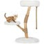 COSTWAY &Aacute;rbol Rascado para Gatos de 90cm, Torre Rascador con Plataformas, Cuerda de Yute y Postes de Sisal, Torre de Escalada para Gatos en Interior de Madera para Descansar, Jugar y Afilar (Blanco), , large indicador imagen numero 1