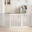 vidaXL Puerta para perros plegable 3 paneles madera álamo blanca 150cm, , large indicador imagen numero 7