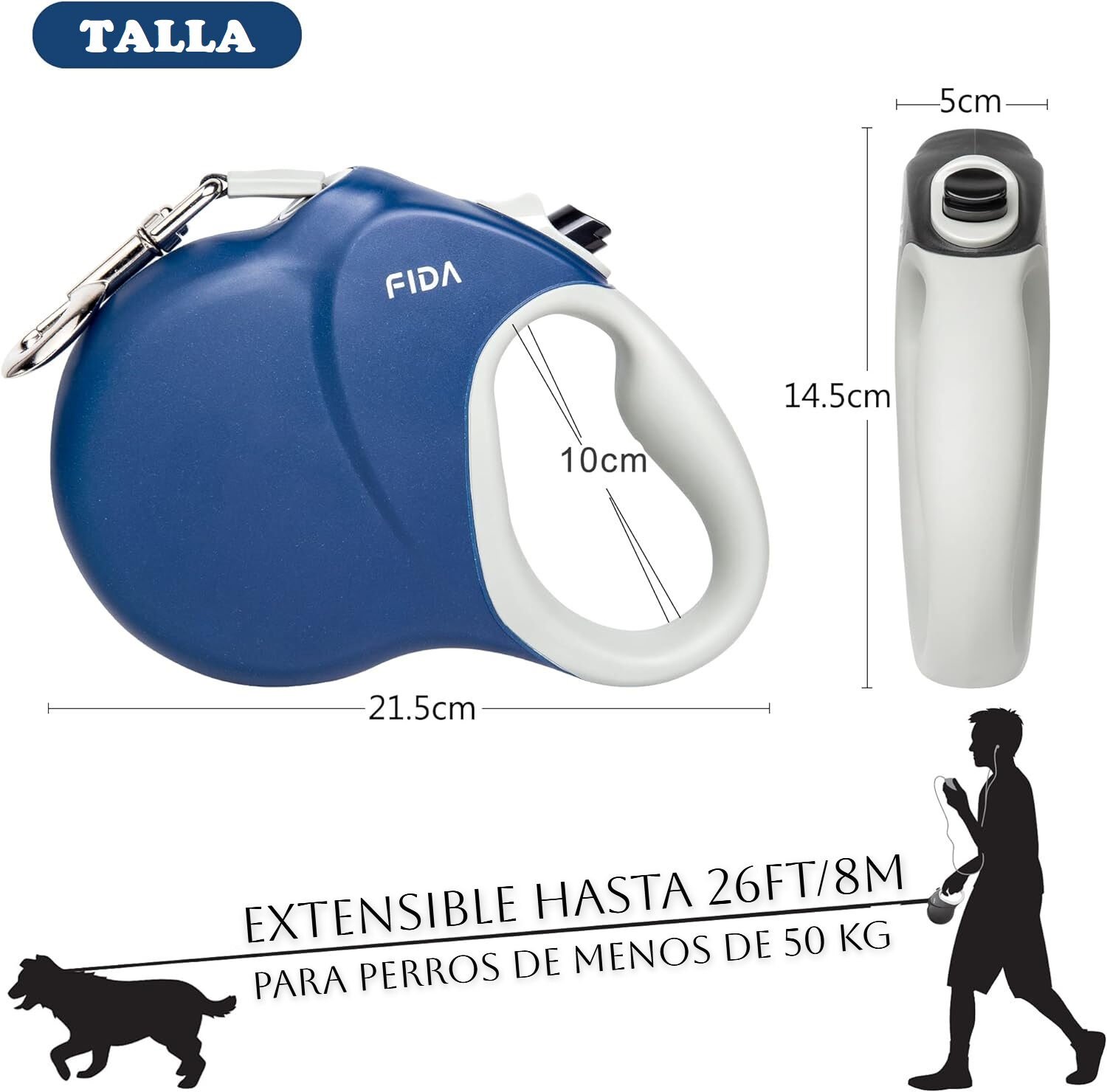 Fida Correa Retráctil Extralarga Para Perro thumbnail