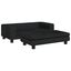 vidaXL Cama para perros con extensión terciopelo negro 100x50x30 cm, , large indicador imagen numero 1
