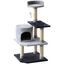 Árbol rascador PawHut para gatos con plataformas casetas ratón color Beige/Gris, , large indicador imagen numero 1