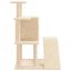 vidaXL Rascador para gatos con postes de sisal color crema 97 cm, , large indicador imagen numero 4