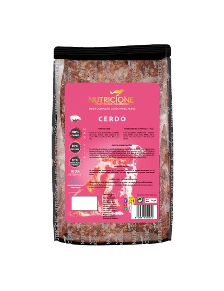 Nutricione menú completo sabor cerdo para perros thumbnail