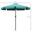 Outsunny Sombrilla de Jard&iacute;n &Oslash;266x250 cm Parasol de Jard&iacute;n de Aluminio con &Aacute;ngulo Ajustable Protecci&oacute;n UV50+ Techo de Ventilaci&oacute;n y Manivela para Terraza Balc&oacute;n Exterior Verde, , large indicador imagen numero 3