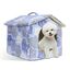 Nobleza Casa para Perro pequeños, Cama para Gato con colchón extraíble, Plegable Casa para Gatos, Perros Conejos, 53x50x43cm L, Azul, , large indicador imagen numero 6