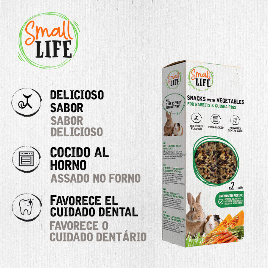 2 barritas Small Life Barritas Snack con Vegetales para conejos y cobayas, , large Imagen numero 3