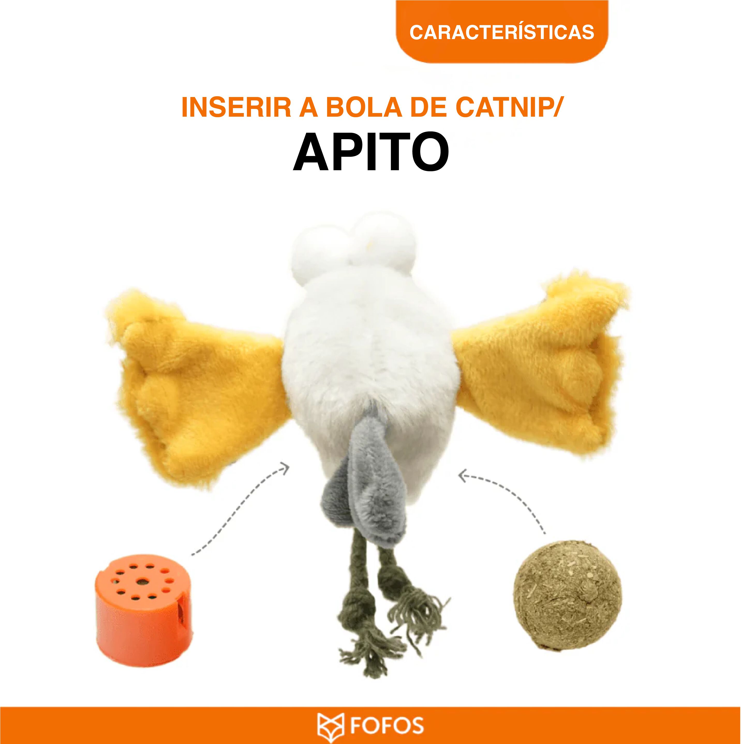 FOFOS | &Aacute;guila con Chip de Sonido y Catnip Natural - Para Gato, , large Imagen numero 3