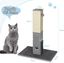 COSTWAY Rascador para Gatos con Juguete, Poste Rascador para Gatos con 79 cm de Altura, Ara&ntilde;ador para Gatos con Cuerda de Sisal y Plataforma de Masaje, Rascador de Madera de Ingenier&iacute;a, Gris, , large indicador imagen numero 4