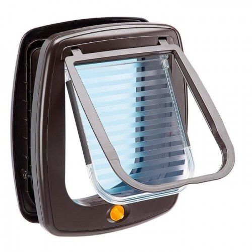 Ferplast swing puerta de plástico marrón para mascotas thumbnail