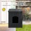 COSTWAY Mueble Arenero para Gatos Medianos, 60 x 47 x 54,5 cm, Cajas de Arena para Gatos con Puerta y Entrada, Refugio Impermeable para Cachorros, Mesa Auxiliar Gato para Sal&oacute;n, Entrada (Negro), , large indicador imagen numero 3