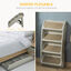 PawHut Escalera Plegable para Mascotas de 4 Peldaños Escalón para Perros Gatos Portátil con Alfombras Antideslizantes para Cama Sofá Carga 20 kg 62x38x49,5 cm Gris, , large indicador imagen numero 4