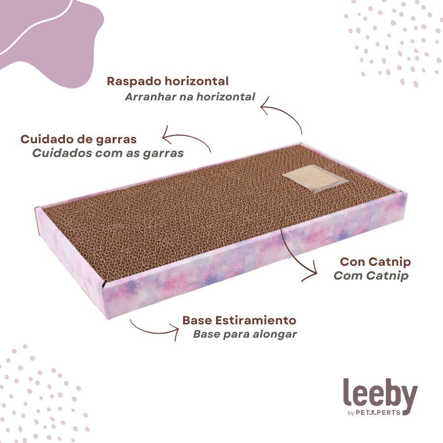 Leeby Fitz tabla rascador de cart&oacute;n rosa para gatos, , large Imagen numero 4
