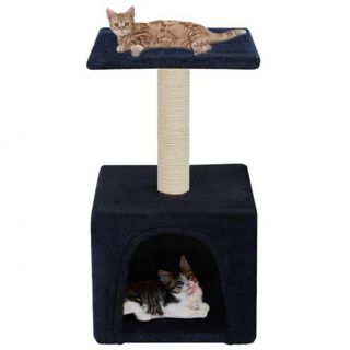 Rascador con poste para gatos color Azul