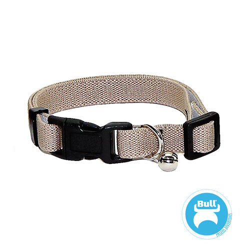 BULL COLLAR ELASTICO PARA GATO (LISO BEIGE), , large Imagen numero 2