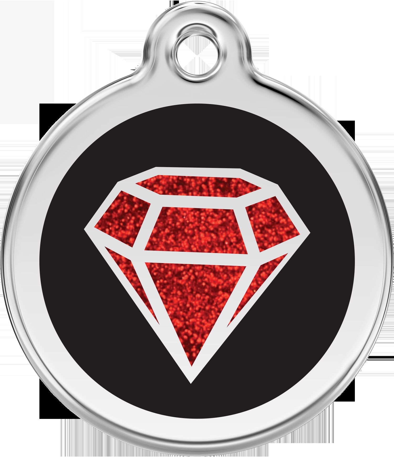 Placa identificativa Purpurina Rub&iacute; Negro para perros, , large Imagen numero 4