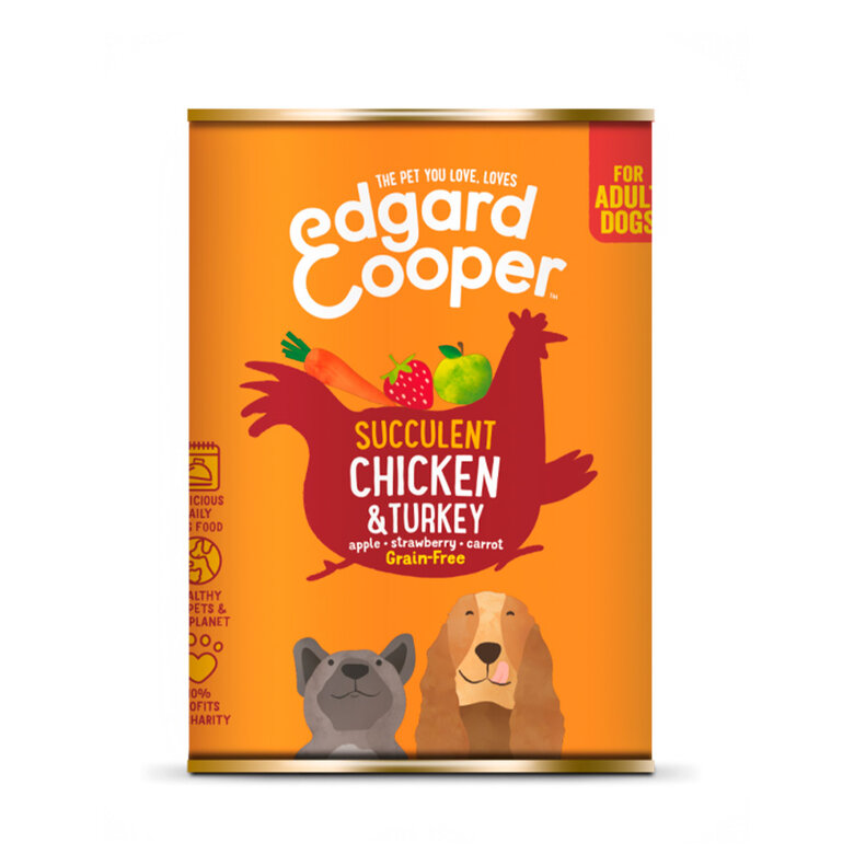 Edgard & Cooper Adult Grain Free Pollo y Pavo lata para perros, , large image number null