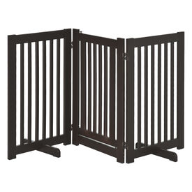 PawHut Barrera de Seguridad café para perros y gatos