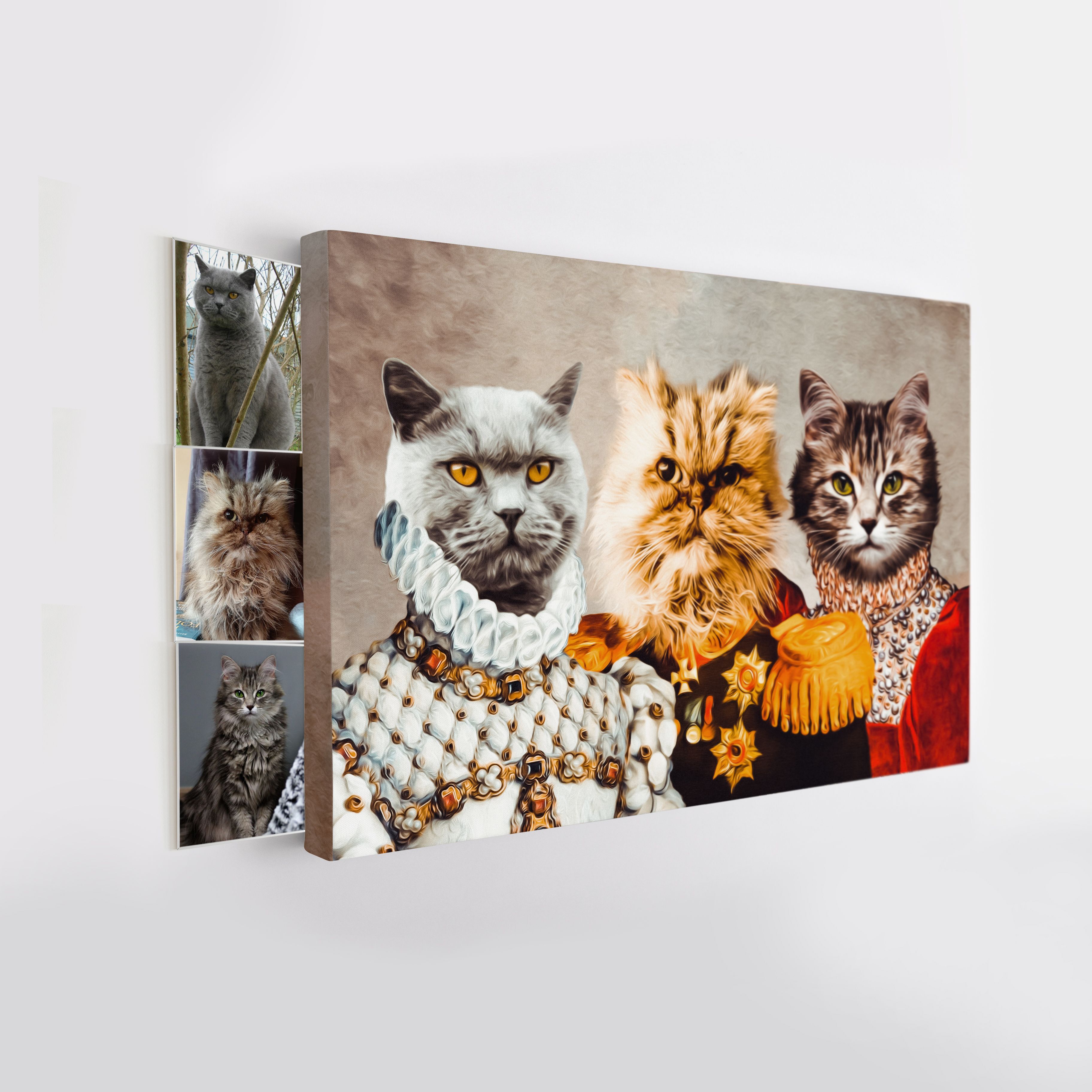 Pet Story Retrato Personalizado de Mascota Lienzo Realeza