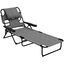 Outsunny Tumbona Plegable Gris, , large indicador imagen numero 1
