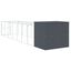 vidaXL Caseta perros con corral acero galvanizado gris 214x1069x181 cm, , large indicador imagen numero 12
