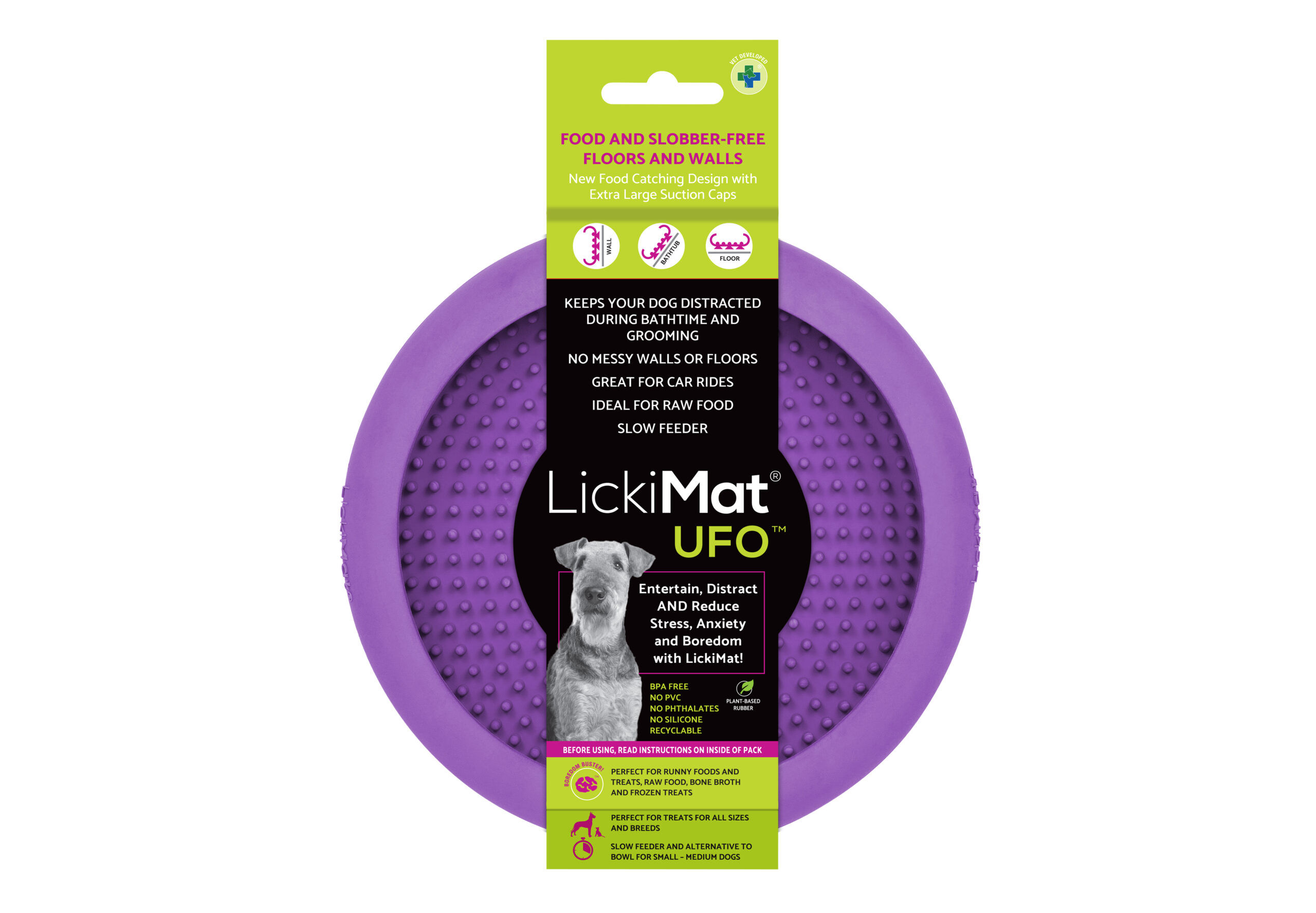 LickiMat Comedero UFO Morado para perros