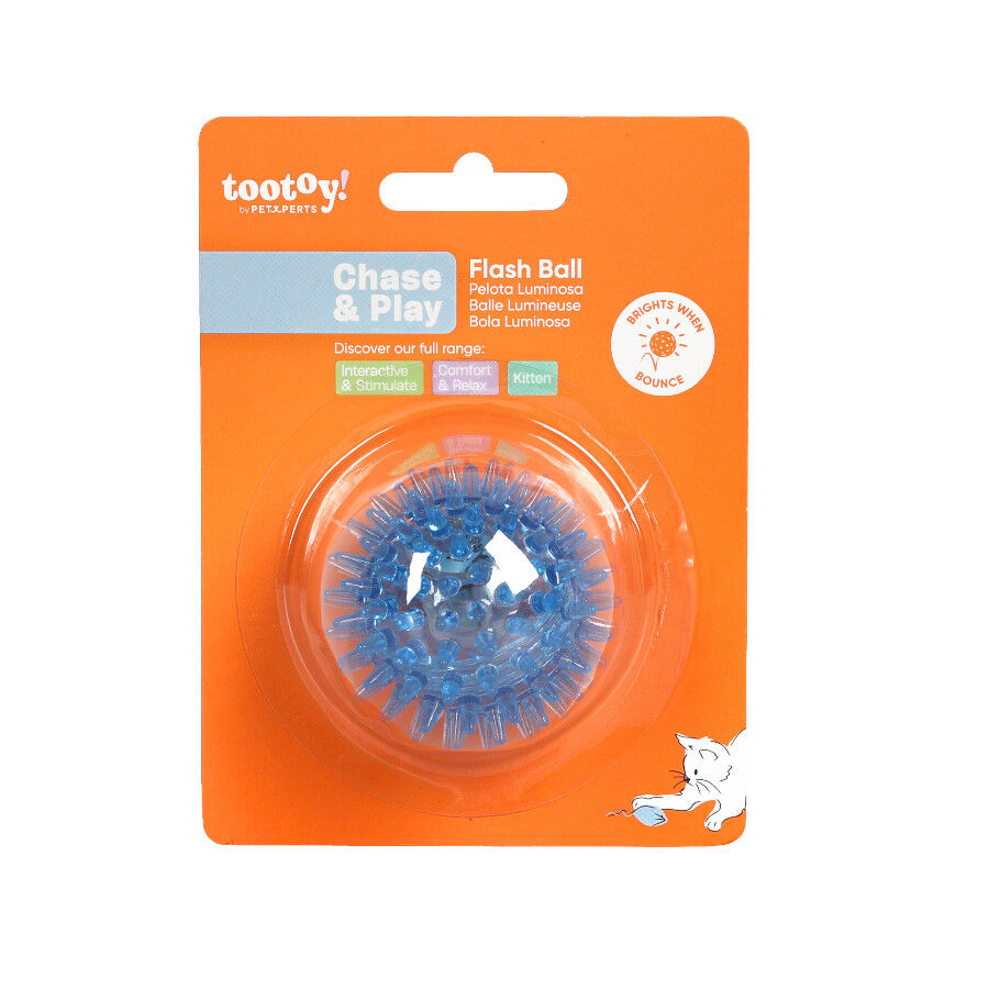 Tootoy! Pelota de Goma Luminosa Azul para gatos, , large Imagen numero 8